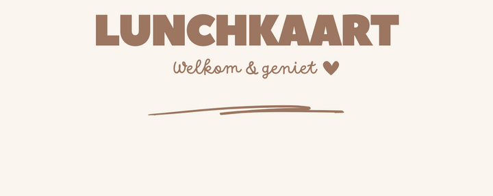 Nieuwe lunchkaart