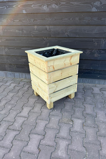 Bloembak vierkant hoog