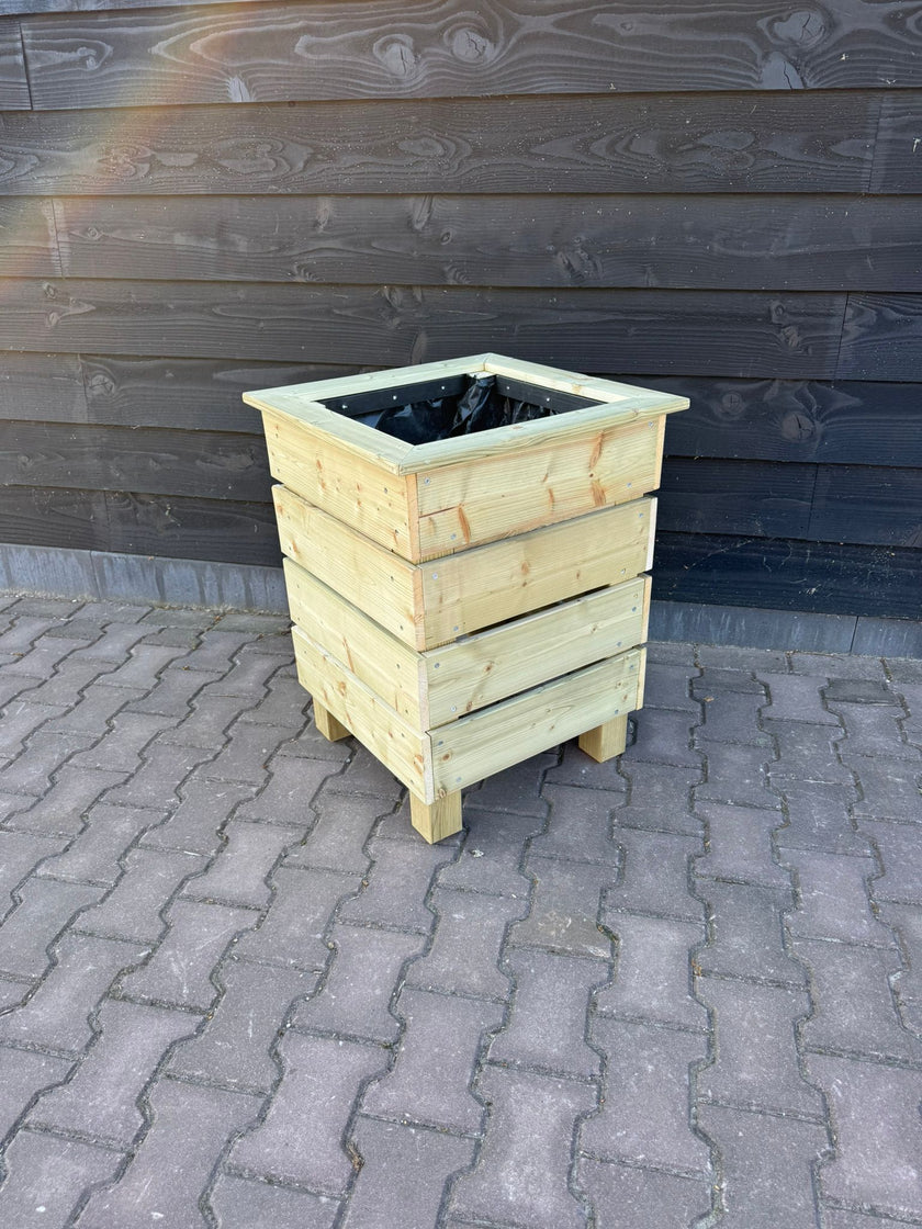 Bloembak vierkant hoog