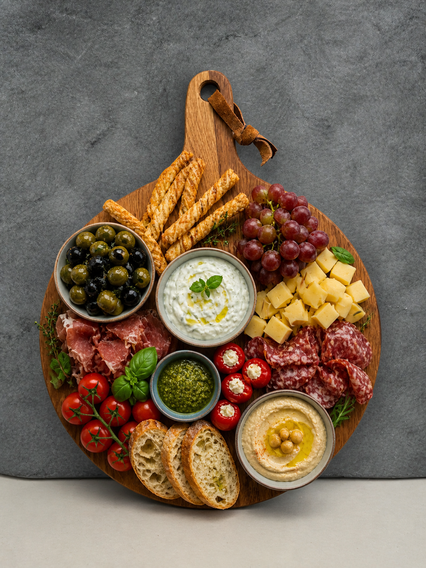Borrelplank rond groot